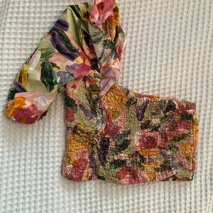 Zara Pink and Orange Textured Top
